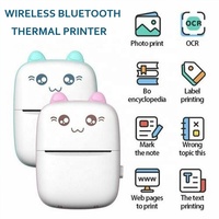 Stiker Printer Ponsel Saku Termal Portabel Mini, Printer Nirkabel Mini Baru