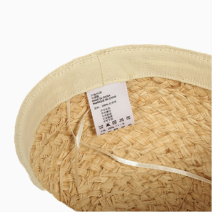 <span class=keywords><strong>Chapeau</strong></span> de soleil de plage biseauté pour femme, <span class=keywords><strong>chapeau</strong></span> de paille tendance à large bord pour le voyage - Product Image 5