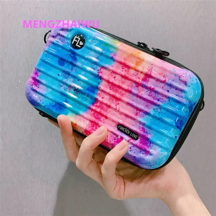 Cheapest product daily use Personalized mini suitcase travel makeup bag laddies girls cosmetic bag