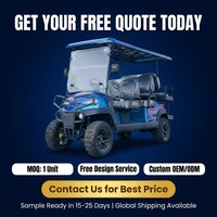 Voiturette de golf électrique Tarion populaire 6 places, buggy de tourisme pour stations balnéaires, alimentée par batterie, 35 km/h, autonomie de 90 km, pneus tout-terrain