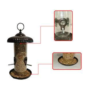 Mangeoire à oiseaux automatique en fer et plastique suspendue pour jardin extérieur portable transfrontalier, fabricant de Dongguan, stock disponible - Product Image 3