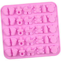 1316 Usine Échantillon Gratuit Moule en Silicone Forme Bébé Gummy à 35 Cavités, Moules à Chocolat en Silicone, Bac à Glaçons en Silicone