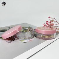 Petit pot en plastique noir pour crème, boîte transparente pour échantillons cosmétiques avec couvercles en stock