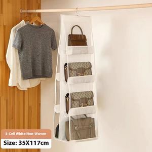 Nouveau style, sac de rangement suspendu pratique, anti-poussière, double face, transparent, six couches, petit sac de rangement pour chambre à coucher, armoire - Product Image 4
