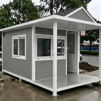 Cabine de sécurité de style chinois, cabine temporaire en panneaux sandwich pour immeuble de bureaux, maisonnette portable extérieure