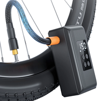 Pompe à vélo de poche portable avec batterie rechargeable Type-C 3600 mAh, moniteur de pression des pneus, jauge numérique LED et compresseur à arrêt automatique
