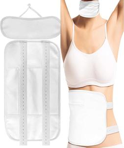 Juego de 2 Compresas de Aceite de Ricino, Ajustables, Reutilizables, Orgánicas, para Cuello, Cintura, Desintoxicación del Hígado, Lavables - Product Image 2