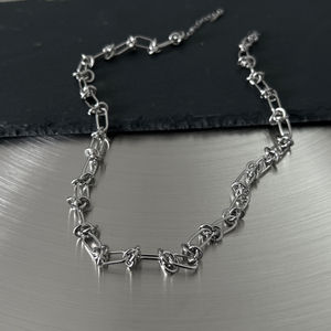 VAF-Cadena de extensión HIP HOP para hombre, collar anudado de 50 + 5CM, joyería de acero inoxidable - Product Image 3