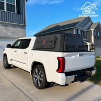 Capot de camion en aluminium robuste à toit surélevé avec deux portes latérales, compatible avec Ram 1500 2019-2024 Crew Cab 5.7ft, vente en gros usine