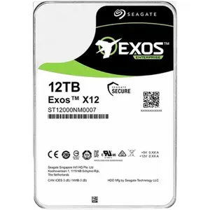 Segate Exos X12 ST12000NM0007 12 TB,Internal,7200 RPM,3.5 inch SATA Hard Drive