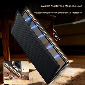 Étuis de téléphone portable magnétiques en cuir PU électroplaqué pour Samsung Z Fold 8 5 6 7 W26 W25 W24, coque rigide antichoc - Product Image 6