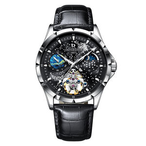 Origineel Ontwerp Mannen Mechanisch Horloge Waterdichte Multifunctionele Lichtgevende Volledig Automatische Horloges Maanfase Sterren Horloges - Product Image 4