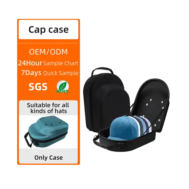 ईवा सामान बेसबॉल यात्रा बॉक्स भंडारण आयोजक वाहक टोपी बैग टोपी मामले के लिए फेडोरा टोपी