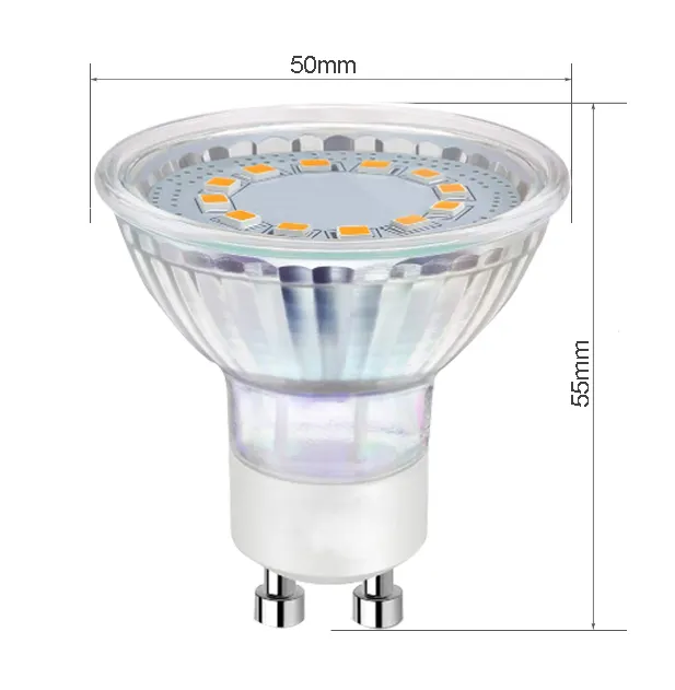 Glass GU10 led LIGHT 3528SMD 230V 5W DAYLIGHT GU10 LED WITH ERP