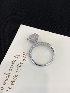 PT950 18 Karat Gold Luxus Damen Ehering 1 Karat Round-Cut Lab-Grown <span class=keywords><strong>Diamond</strong></span> IGI Certified Fashion Ringe - Product Image 6