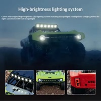 RC 1:10 Mini Bronco Brushless de Alta Velocidad 4WD de 4 Canales Listo para Usar, Camioneta de Carreras de Pista Corta de 200m para Interiores y Exteriores, Metálica