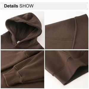 Sweat-shirt à capuche surdimensionné pour hommes de haute qualité 96% Polyester 4% Spandex Logo personnalisé imprimé solide Vente en gros - Product Image 4