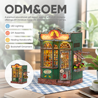 Puzzle en bois 3D, magasin de magie, maison de poupée miniature DIY, cadeau fait main, artisanat en bois, métal, plastique, papier, lumière LED, échelle 1:32
