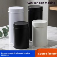 Boîte à thé imprimée multicolore à quatre couleurs avec couvercles imbriqués, hermétique et résistante à l'humidité, en fer blanc vide pour emballage alimentaire