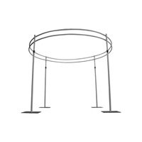 Kit de support de toile de fond de luxe réglable en aluminium robuste et écologique, 3,66 m x 3,66 m, pour mariage HUAMU