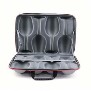 Estuche Protector de Espuma EVA para Copas de Vino, con Cierre, para 4 Copas, Personalizado de Fábrica, para Cervezas Embotelladas y Vino Tinto - Product Image 2