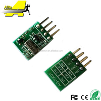 Aiba -TX1 Modul Pemancar ASK Nirkabel Otomatis Ukuran Kecil 433.92MHz 75KHz Toleransi Frekuensi >10dBm Daya 3-15V