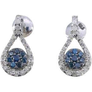 Jewelspaark Natural Tear Drop <b>Earrings</b> 1.72 Cttw Cut White <b>Blue</b> Rhodium Plated 925 Sterling Silver Women's Wedding Jewelry - Product Image 1