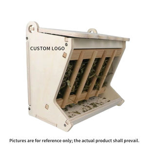 Mangeoire à foin en bois pour animaux de compagnie, distributeur d'alfalfa et de timothy non électrique pour lapins, cochons d'Inde, kingilla - Product Image 4