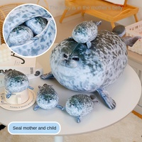 Oreiller en coton biologique et coton PP lavé, motif aquarium, anti-stress, pour poupée princesse en peluche, vente en gros transfrontalière