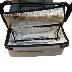 Carrello da Spiaggia in Metallo di Alta Qualità con Ruote Grandi, Carrello Pieghevole <span class=keywords><strong>a</strong></span> Quattro Ruote con Tettuccio, Struttura Personalizzabile OEM - Product Image 5