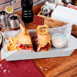 OOLIMAPACK Boîte de restauration recyclée mate en carton personnalisable pour <span class=keywords><strong>pizza</strong></span> hamburger barbecue pique-nique fête - Product Image 1