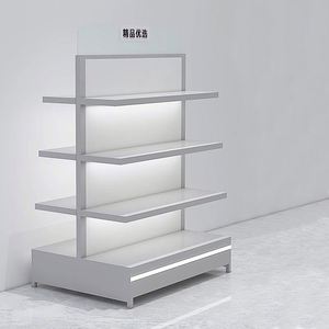 Verre cosmétique rectangulaire de personnalisation d'usine Nded Corner Wall-mounted Perfume and Cosmetics Display Cases Wood for Cosmetics - Product Image 1