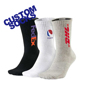 OEM Chaussettes Meias avec broderie en coton sur mesure Chaussettes Sox Logo personnalisé <span class=keywords><strong>Lot</strong></span> en stock - Product Image 1