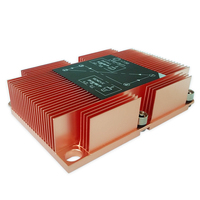 Refroidisseur de serveur 1U passif en cuivre pur, dissipateur thermique CPU 165W TDP FCLGA3647 étroit ILM, processeur à double roulement à billes pour carte graphique