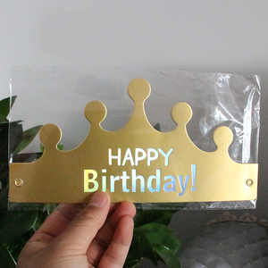 Có Thể Điều Chỉnh Kích Thước Gấp Giấy <span class=keywords><strong>Hat</strong></span> Với Vàng Vương Miện Sinh Nhật Đảng Mũ Nón Cho Người Lớn Trẻ Em Cho Lễ Kỷ Niệm Trang Trí - Product Image 3