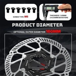 IIIPRO Fiets Schijfremrotor Lichtgewicht Fiets Float Rotors Warmteafvoer Hoge Remprestaties Schijf 140/160/180MM - Product Image 4