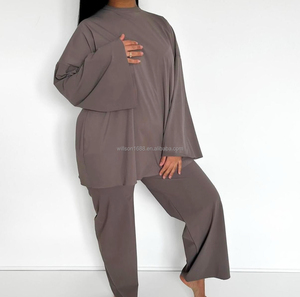 超大尼龙布基尼套装束腰外衣 + 宽腿裤 + 围巾快干防紫外线加大码设计 - Product Image 2