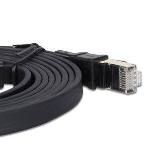 D-sunty CAT8 <b>Flat</b> <b>Ethernet</b> <b>Cable</b> 30awg Stp 40Gbps 2000Mhz RJ45 Shielded Internet Network Patch Cord <b>Cable</b> - Product Image 2