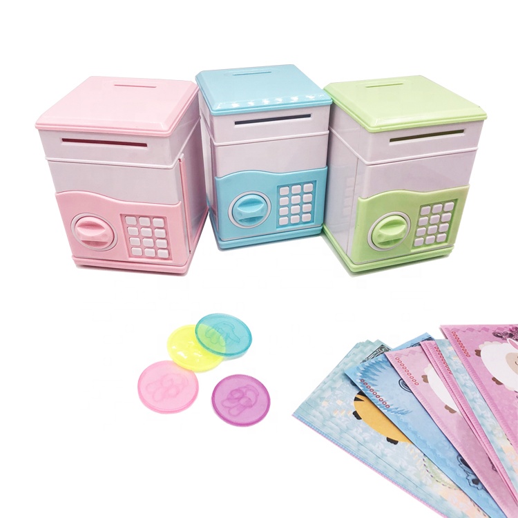 Детская пластиковая мини-копилка с ручным управлением