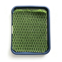 Support de tapis d'entraînement pour chien en herbe artificielle réutilisable pour l'intérieur, système de grille, cadre bleu classique, vente en gros