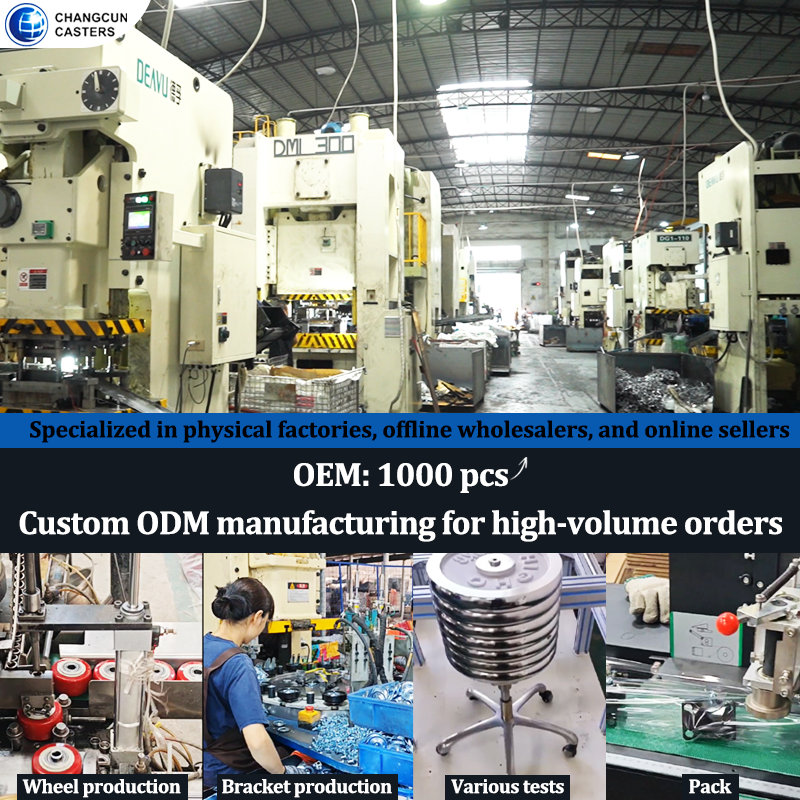 Free Sample Manufacturer PU Cart Rubber Wheel Container Industrial Caster Wheels Rueda Giratoria Trolley Wheels