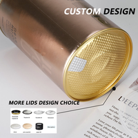 Tube en carton écologique personnalisé avec logo, pour poudres alimentaires, avec couvercle métallique en aluminium facile à ouvrir