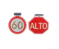 Portable En Plein Air Solaire Route Sécurité Flash Led Stop Parking Signe