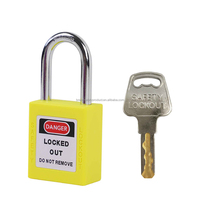 Cadenas LOTO à corps en nylon coloré et manille en acier trempé, clés identiques ou différentes, 1 clé