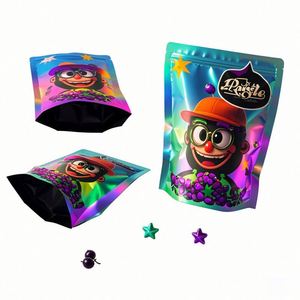 Custom Plastic 3.5g Mylar Holographic Ziplock Bag <b>Reusable</b> Soft Touch Cali Packs Dye Cut Mylar Bags - Product Image 3