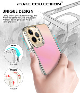 Funda Protectora de Lujo para <span class=keywords><strong>iPhone</strong></span> <span class=keywords><strong>12</strong></span> Pro Max, 17 Air, 16E, 14, 15 Plus, <span class=keywords><strong>12</strong></span>, 13 <span class=keywords><strong>Mini</strong></span>, 11, de TPU Suave y PC Rígido, con Acabado Rosa - Product Image 6