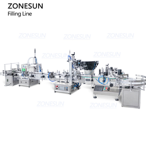 ZONESUN ZS-FAL180D7 स्वत: डेस्कटॉप आवश्यक तेल स्किनकेयर तरल ड्रॉपर बोतल भरने कैपिंग और लेबलिंग मशीन - Product Image 6