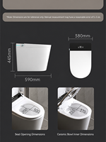 Inodoro Inteligente Robusto con Alta Eficiencia, Descarga Automática, Bidé Eléctrico, para Baños de Oficina de Primera Calidad