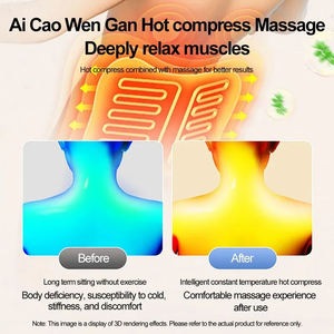 Full Body Heat Office Car Seat Massageador Máquina Massageando Almofada De Aquecimento Almofada Do Assento Dor Inferior Pescoço Massagem Colchão Ferramenta - Product Image 5