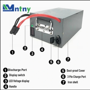 แบตเตอรี่ลิเธียมไอออนสำหรับรถจักรยานยนต์สกู๊ตเตอร์ไฟฟ้า Cnntny 60V 72V 20ah 40ah 60ah 80ah 100ah - Product Image 6